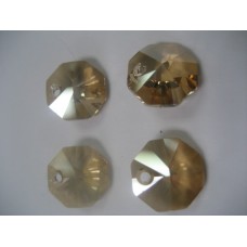 Golden Shadow Octagon Pendant 14mm